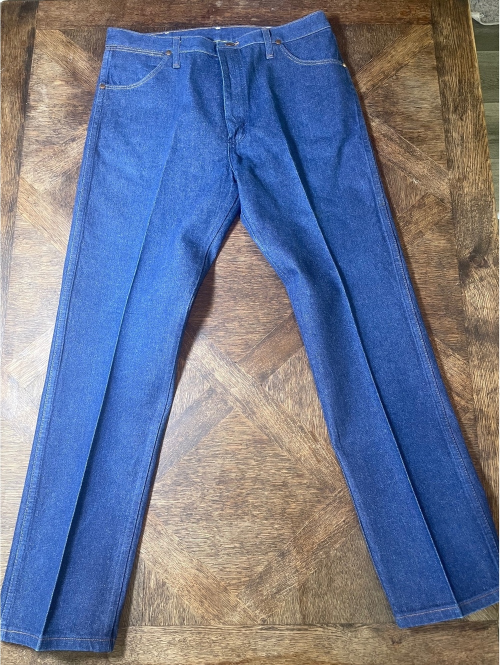 Wrangler original fit 13mwz cotton blue jean pants size 38x32 EUC - Picture 2 of 8
